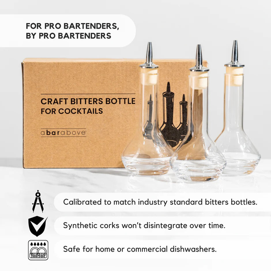 Bartender bitters bottles with gift box