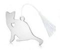 Cat Ornament w/White Tassel