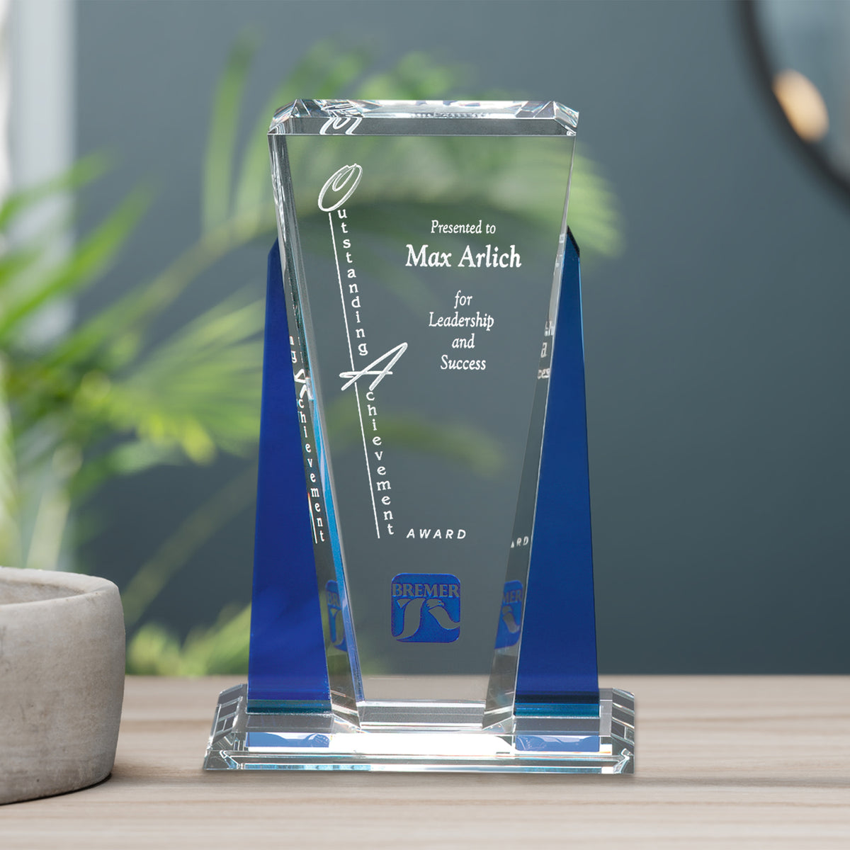 Sentinel Award 10-1/2"; sample personalization shown