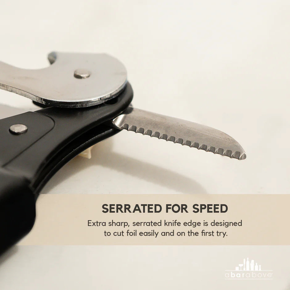 wine key bottle opener with double hinge