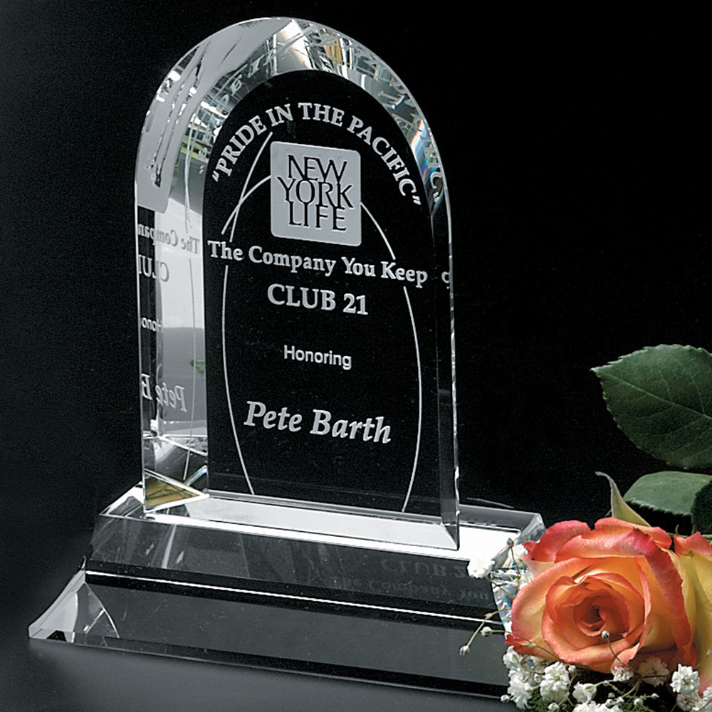 Skyline Award 8"; sample personalization shown