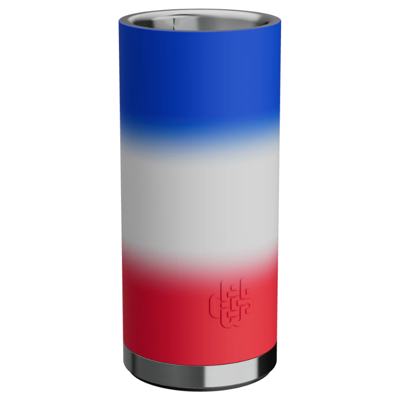 High quality 12oz Slim Can Cooler RWB