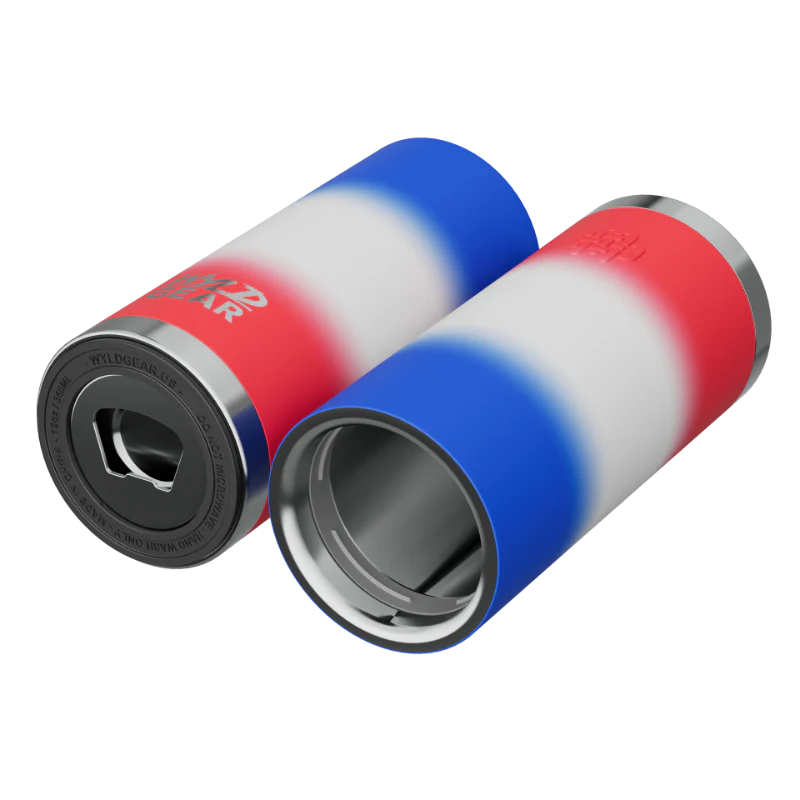 Premium 12oz Slim Can Cooler RWB