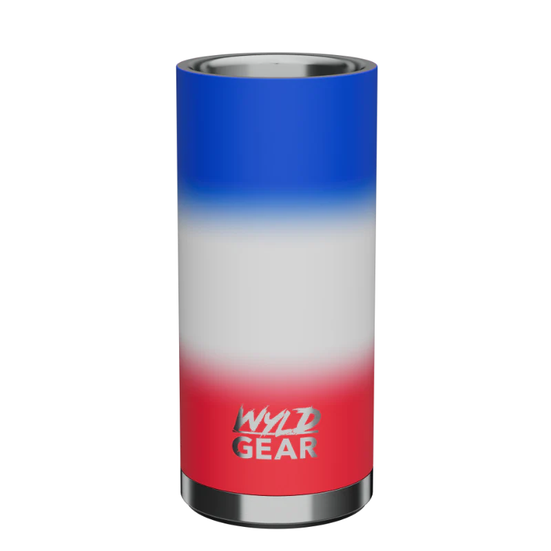 12oz Slim Can Cooler RWB