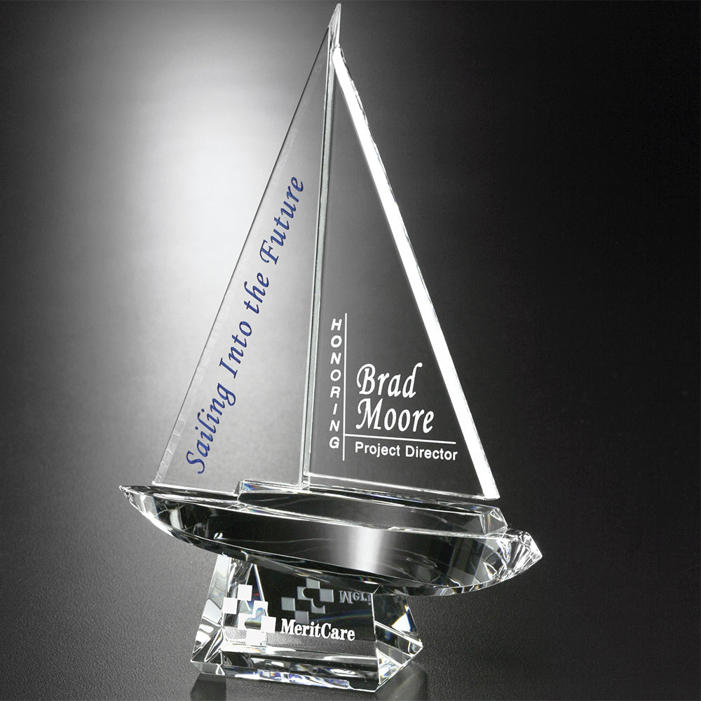 Spinnaker Award 8"; sample personalization shown