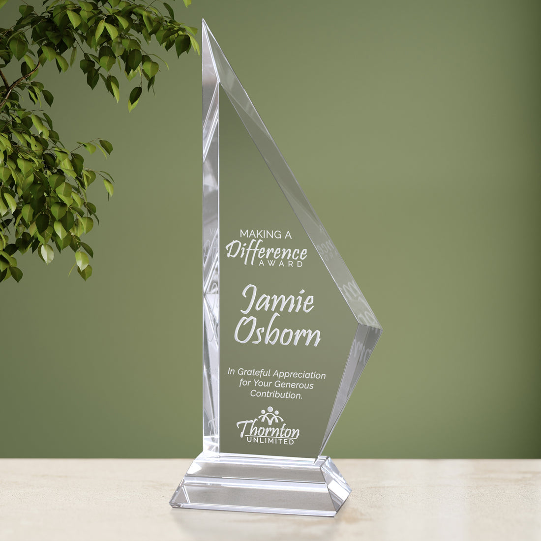 Starboard Award 13"; sample personalization shown