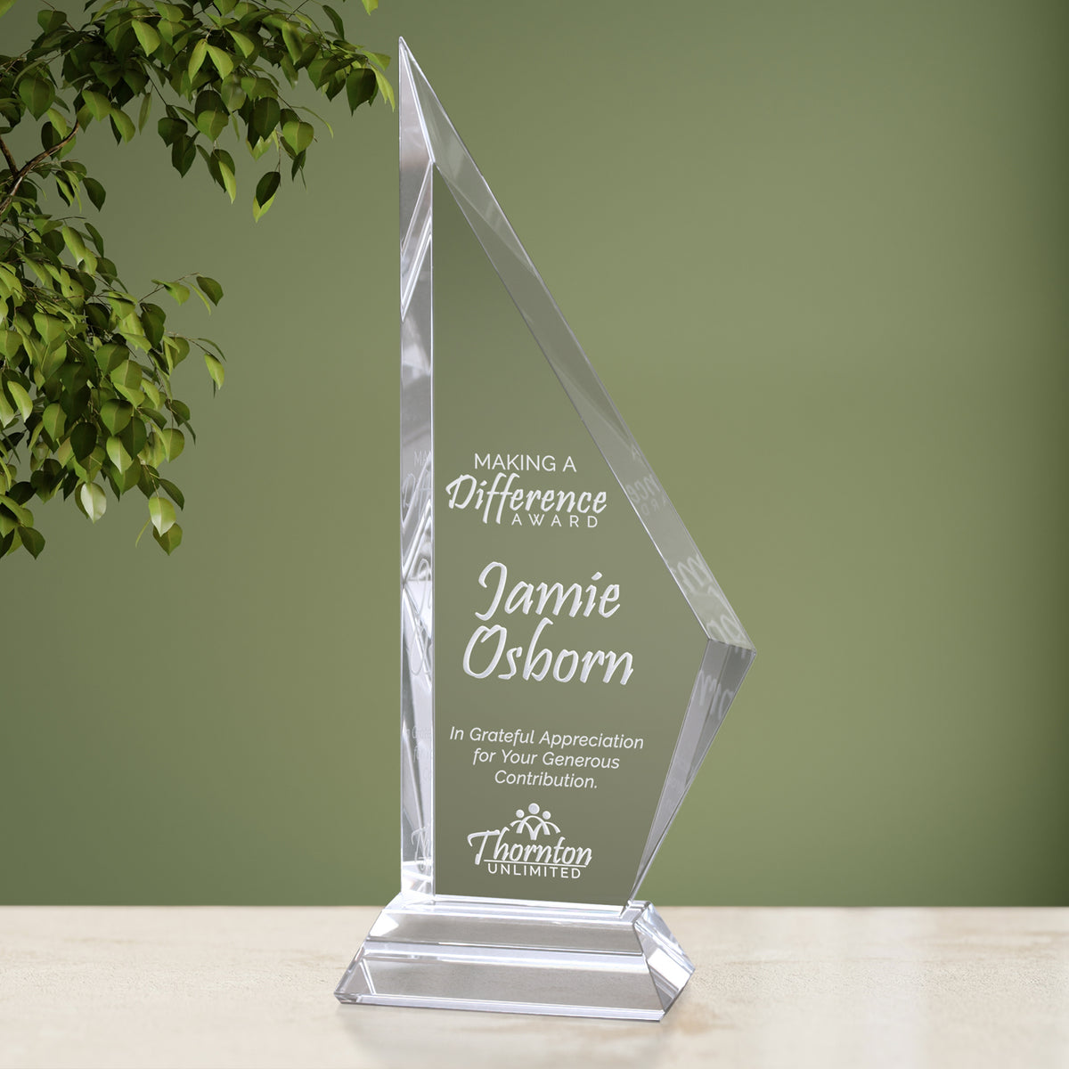 Starboard Award 13"; sample personalization shown