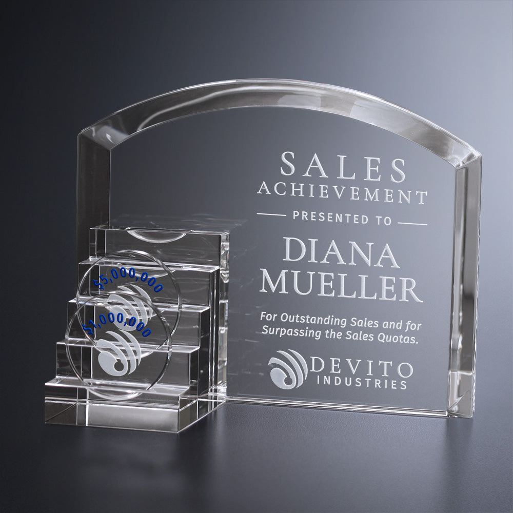 Step Up Goal-Setter 4-3/4"; sample personalization shown