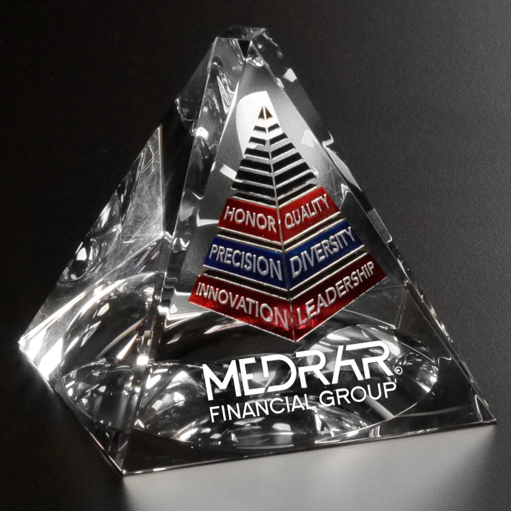 Stockton Pyramid 3"; sample personalization shown