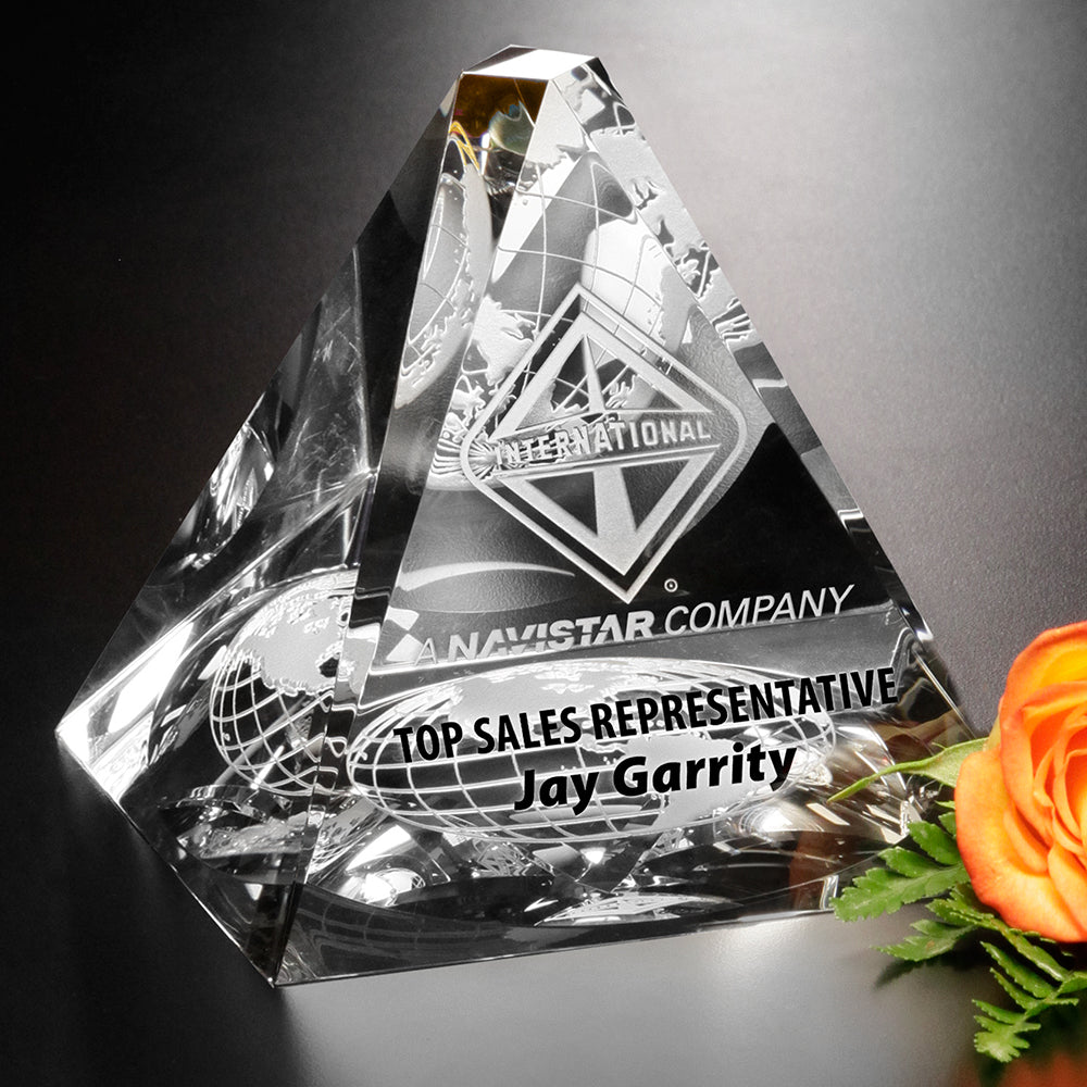 Stockton Pyramid 5"; sample personalization shown