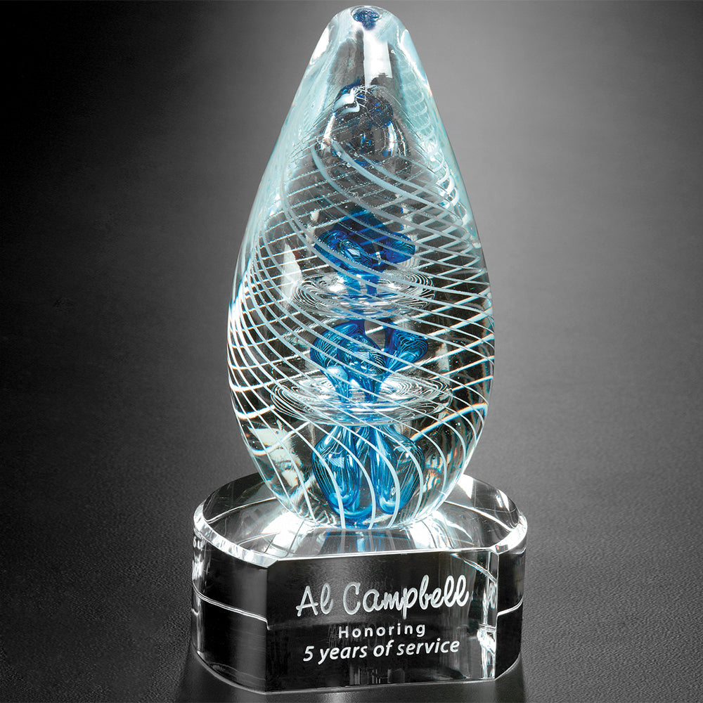 Synergy on Clear Base 6-3/4"; sample personalization shown