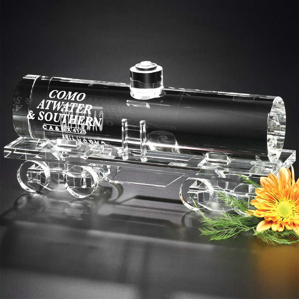Tank Car Train 10-1/2" W; sample personalization shown