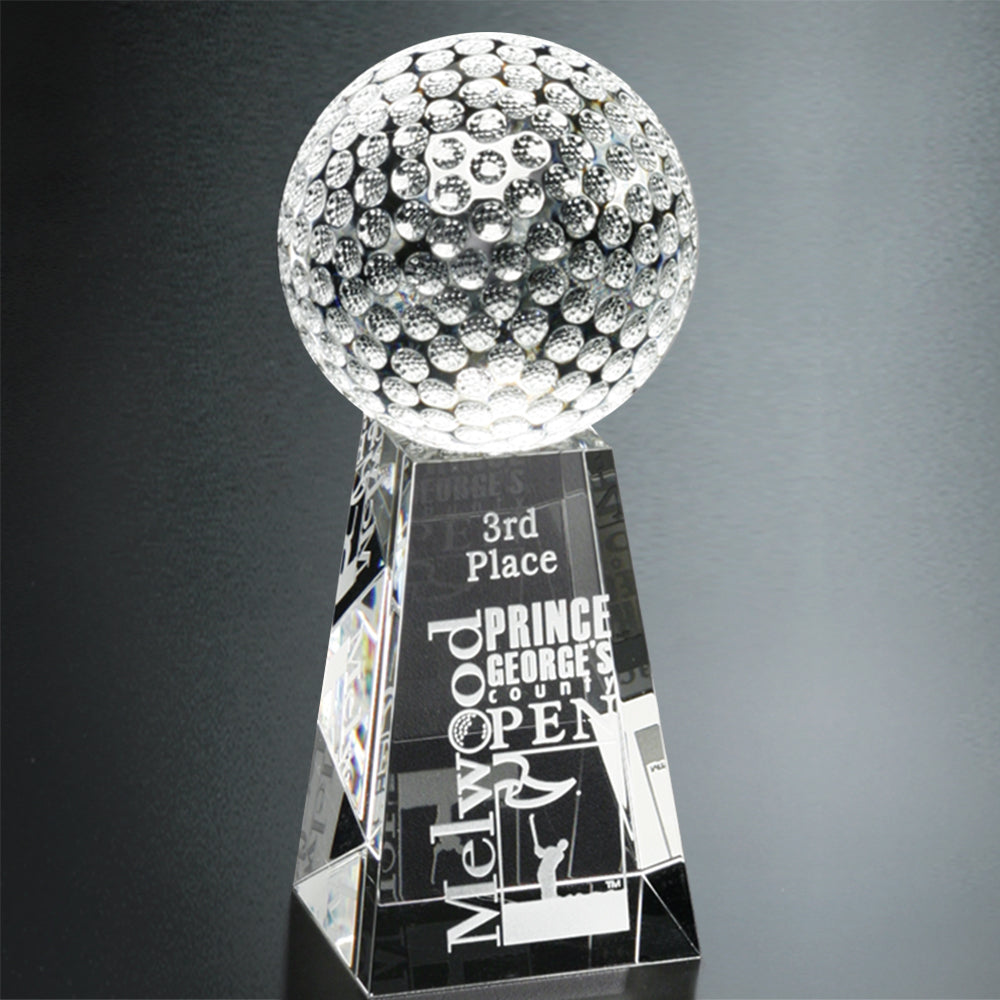 Tapered Golf Award 7"; sample personalization shown
