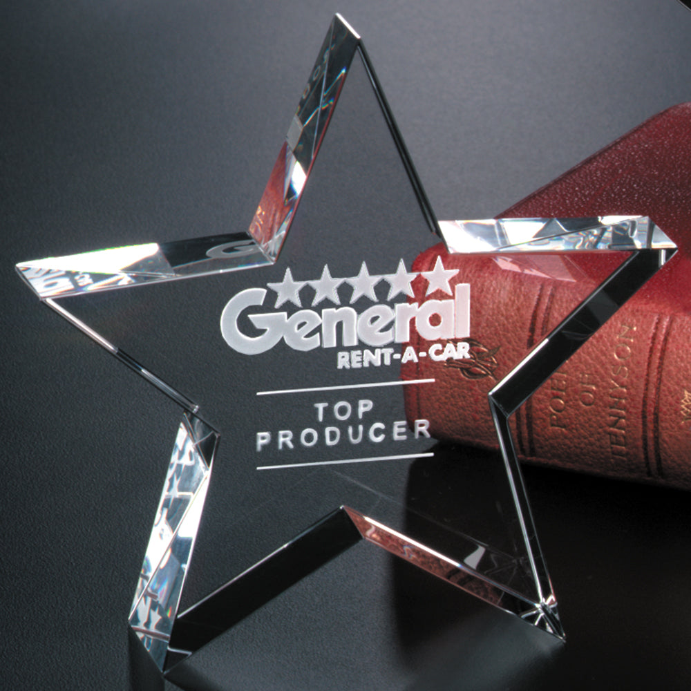 Tapered Star 4"; sample personalization shown