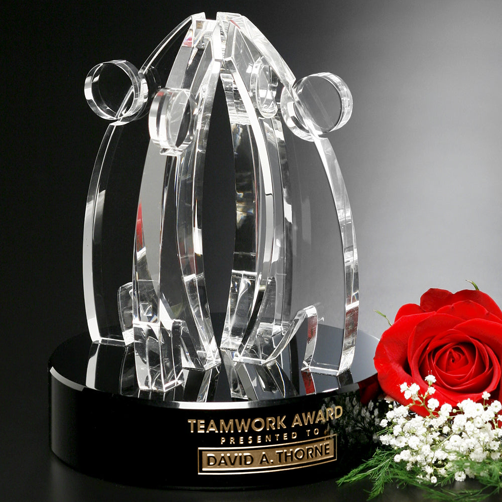 Teamwork Award 8"; sample personalization shown