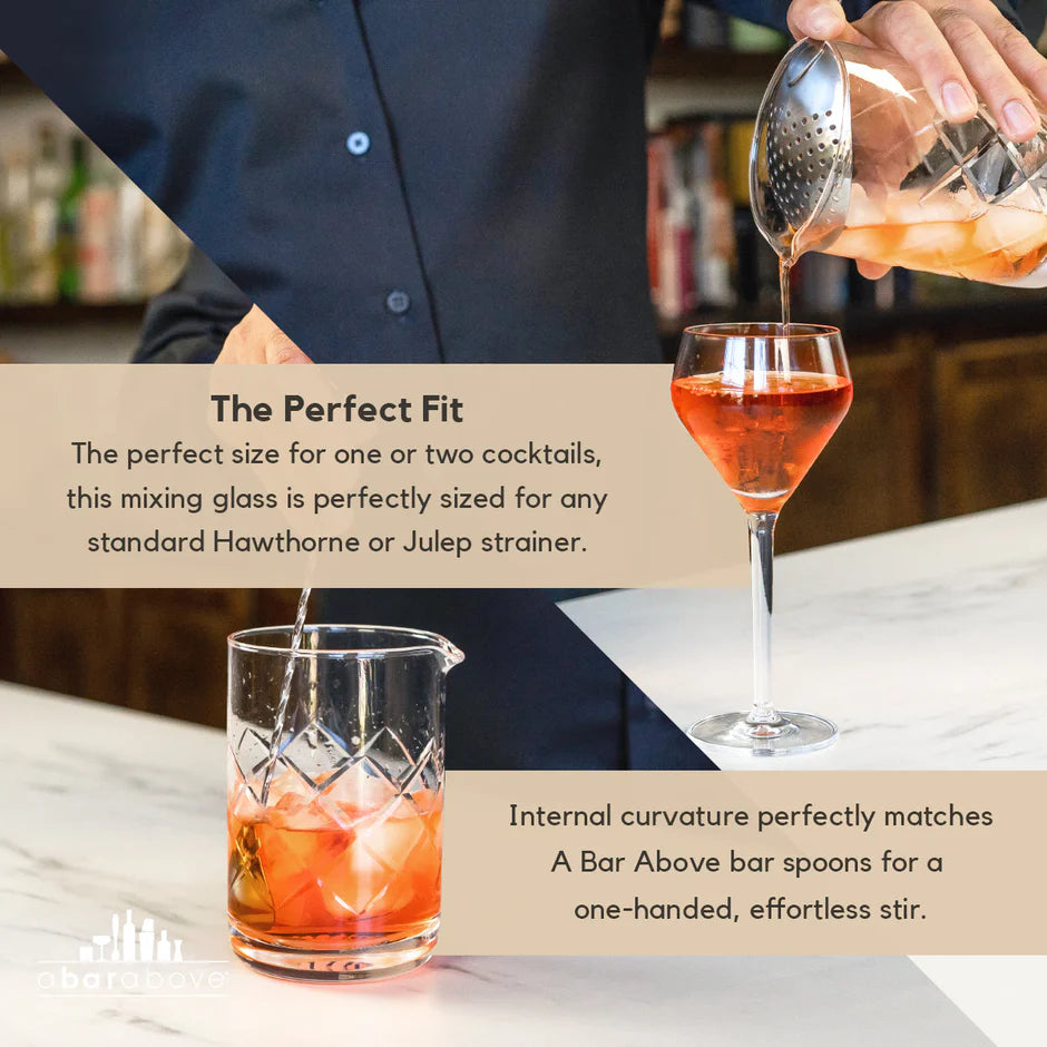 Diamond Cut Cocktail Mixing Glass | EngraveIt USA 