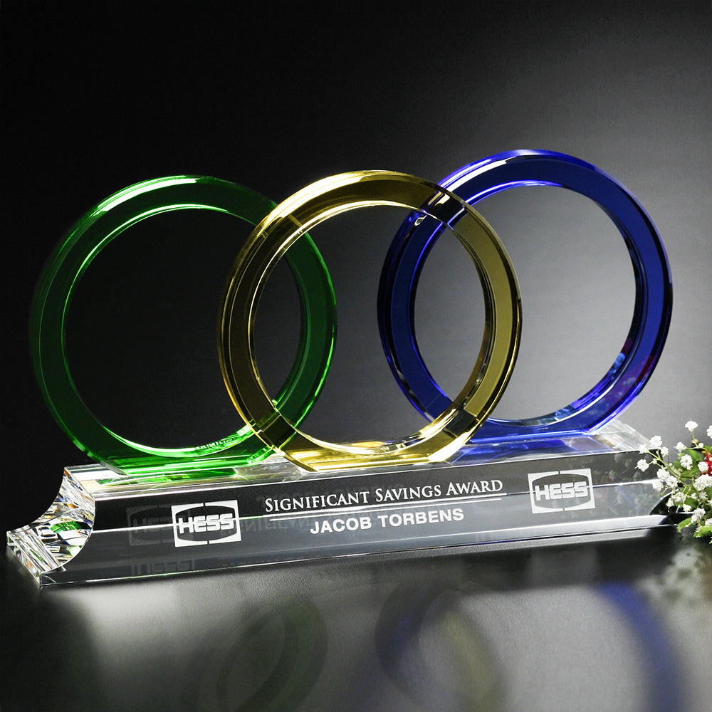 Trident Award 4"; sample personalization shown