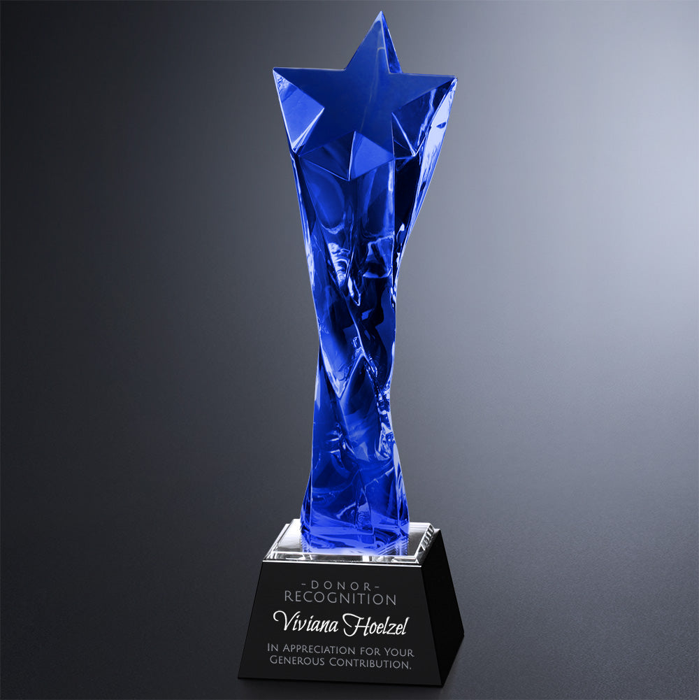 Twisted Star Indigo Award 11"; sample personalization shown