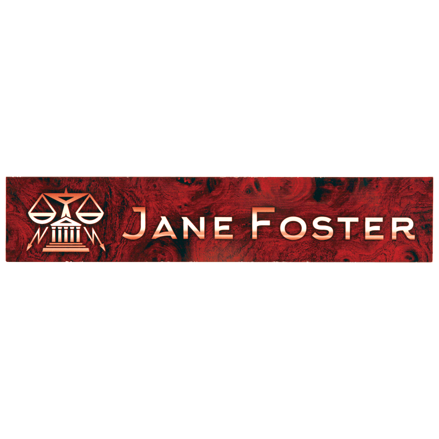 10" x 2" x .09" White Unisub Sublimatable FRP Name Plate