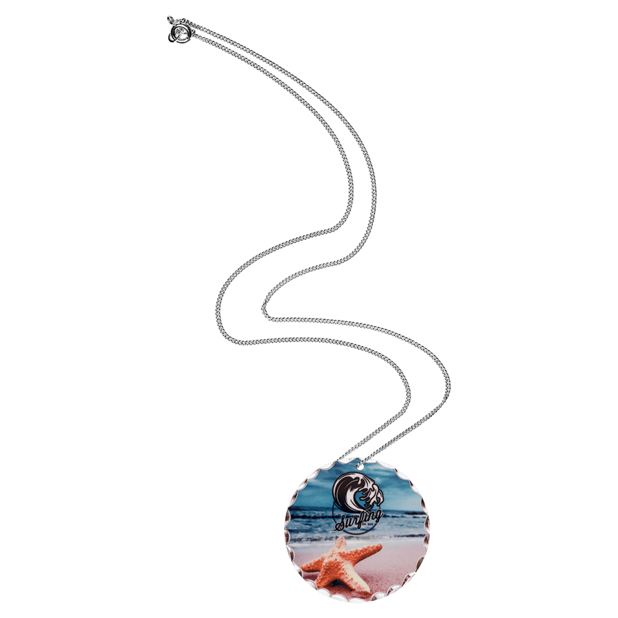 1-Sided Gloss Aluminum Circle Pendant