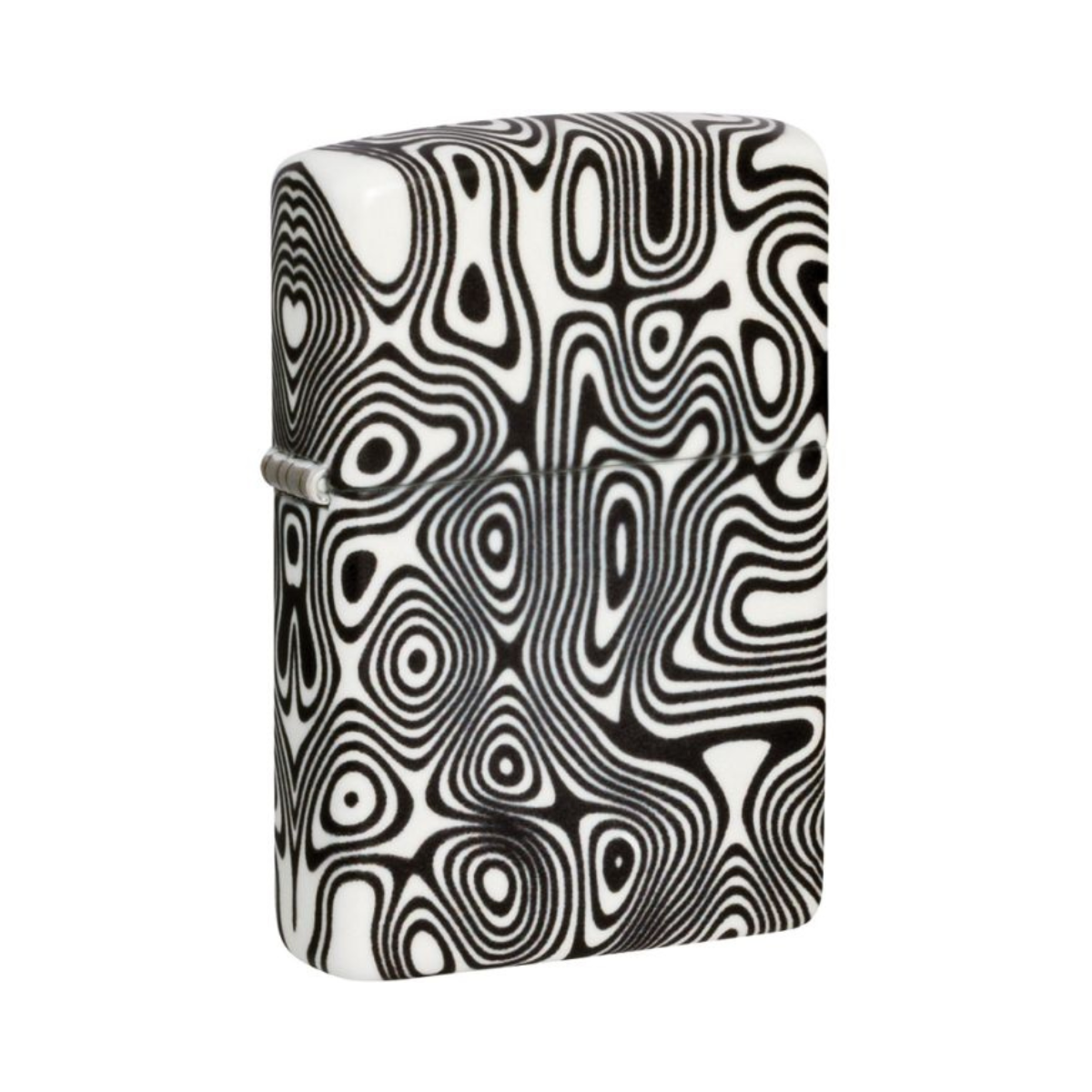 White Raffles Lighter Glowing Swirls Lighter with 1 Engraving