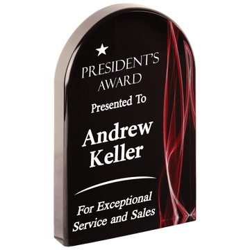 Red 8" Arch Vapor Acrylic