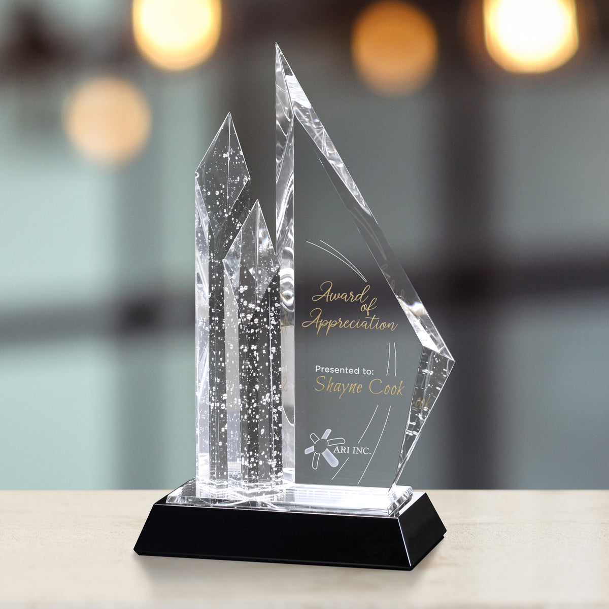 Valencia Award 13-1/2"; sample personalization shown