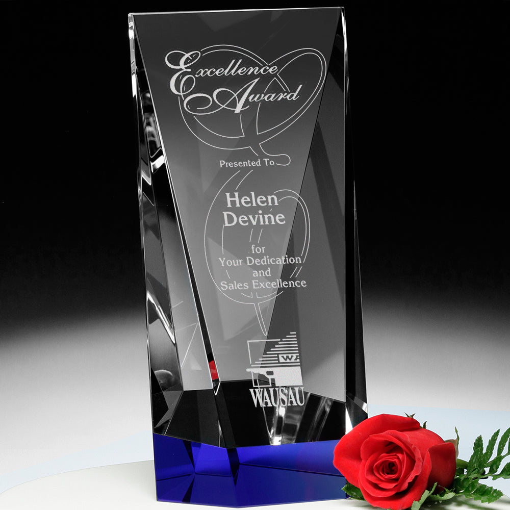 Valera Indigo Award 9"; sample personalization shown