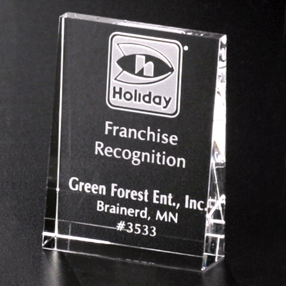 Vertical Wedge 6"; sample personalization shown