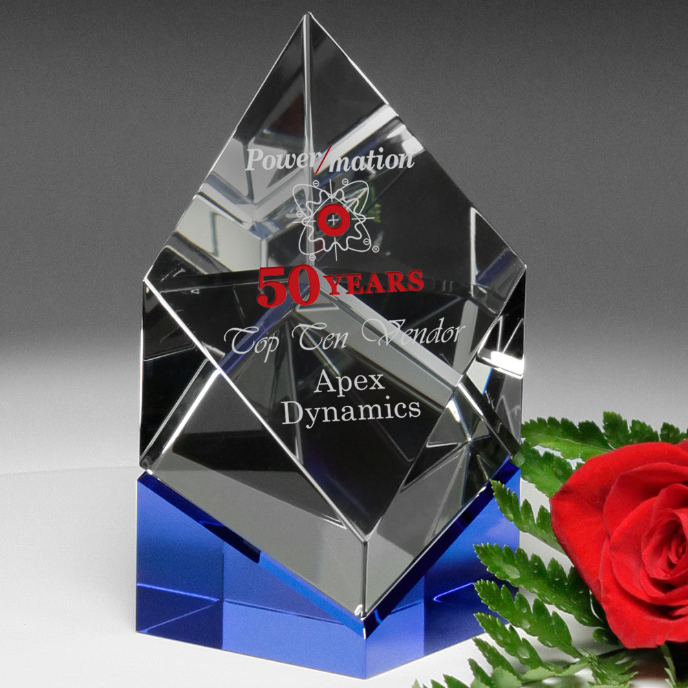 Vicksburg Indigo Award 5"; sample personalization shown