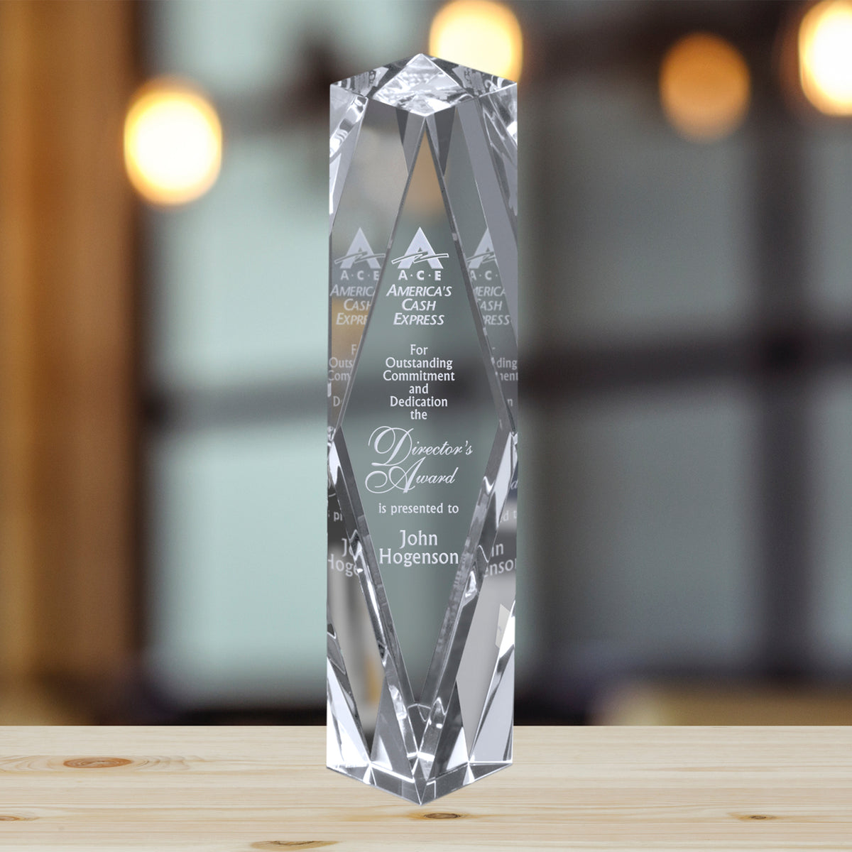 Victory Tower 10"; sample personalization shown