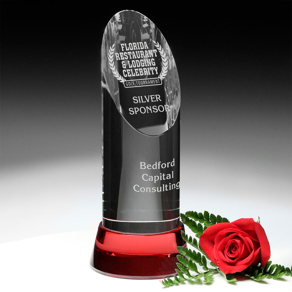 Vinton Ruby Award 8"; sample personalization shown