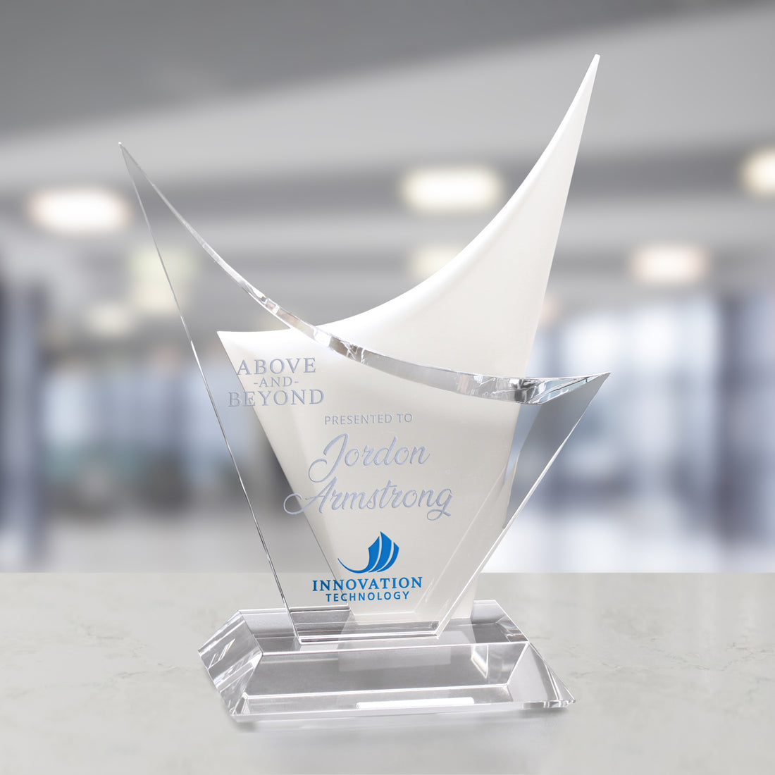 Voyager Award 9-3/4"; sample personalization shown