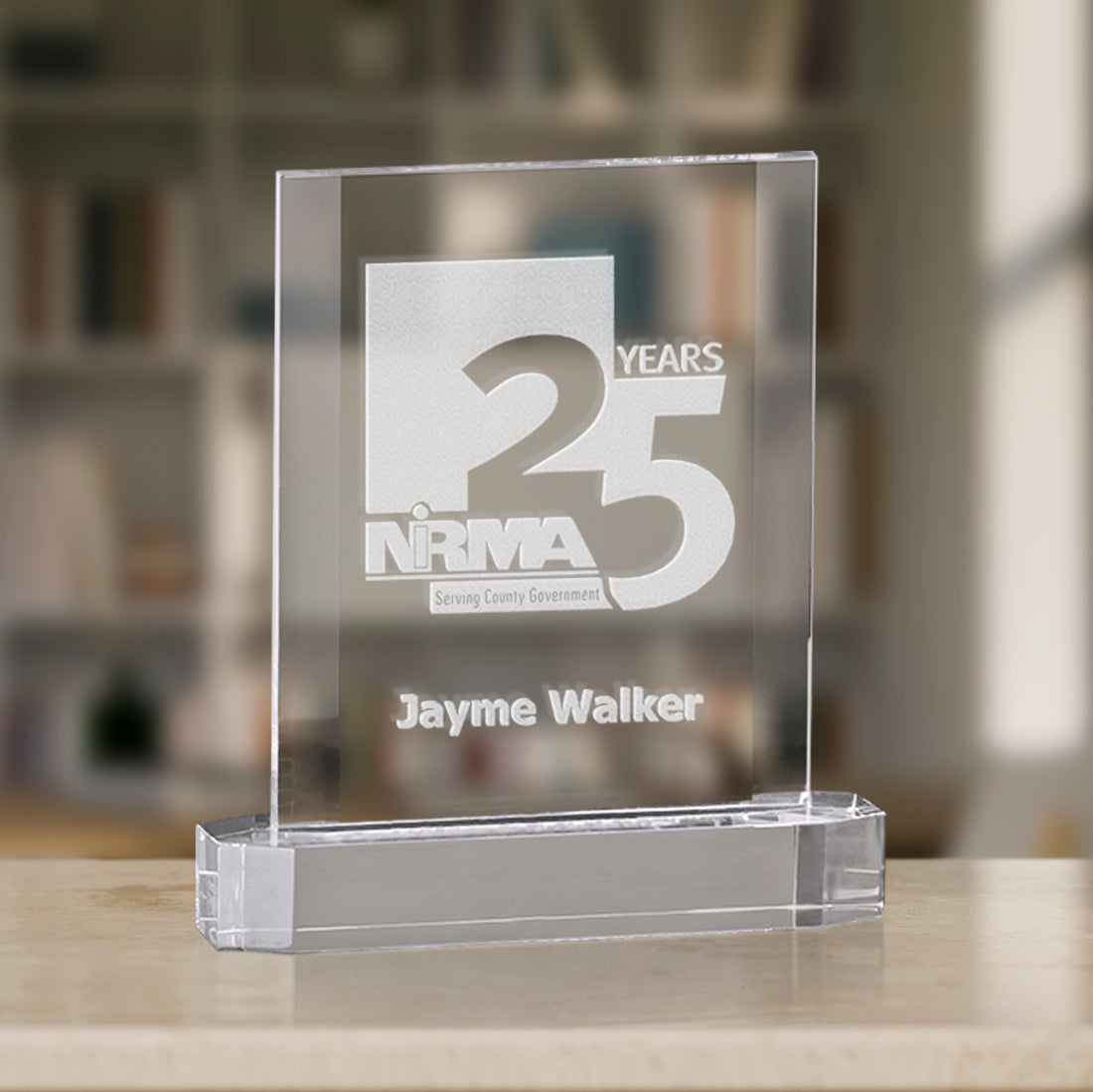 Waterman Award 6" H; sample personalization shown