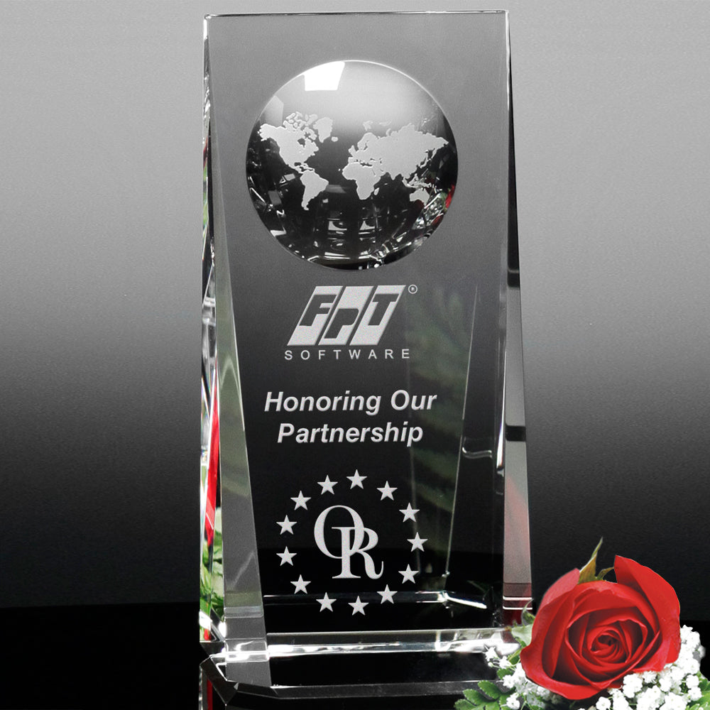 Westby Global Award 6"; sample personalization shown