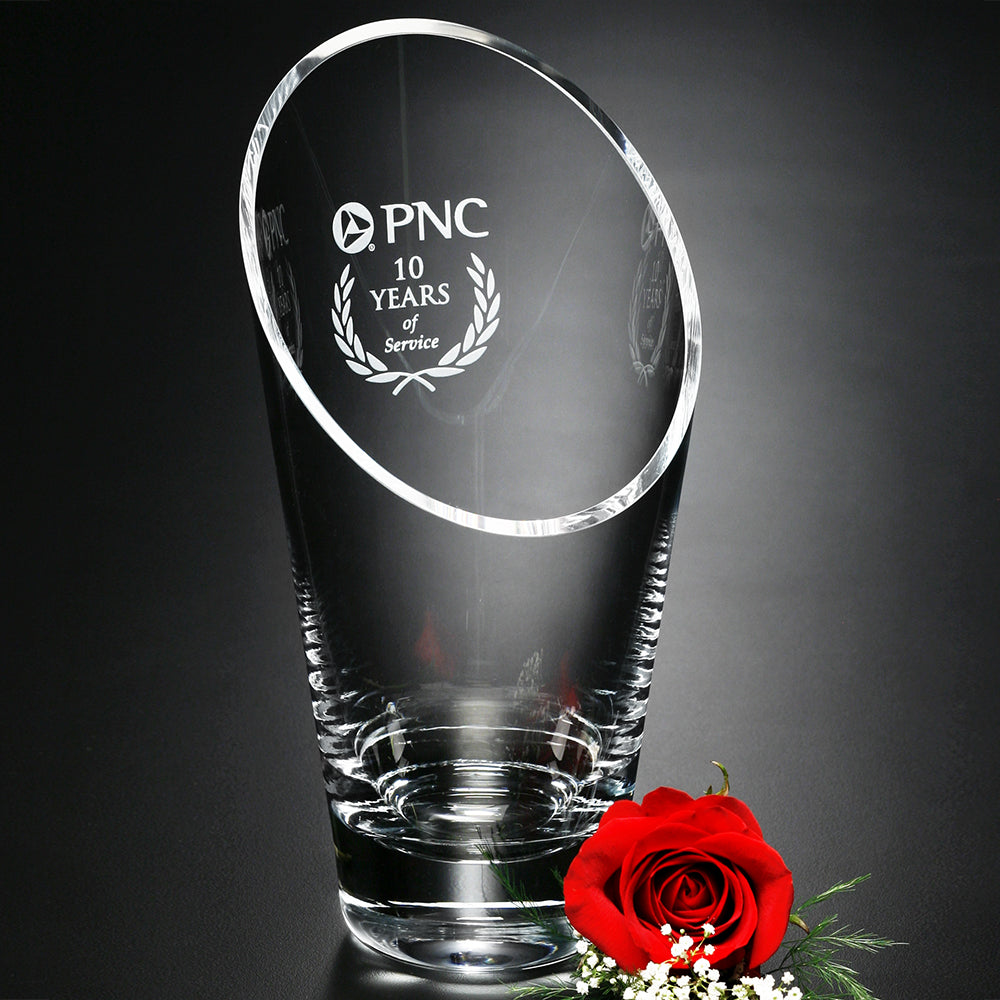 Westcott Vase 10-1/2"; sample personalization shown