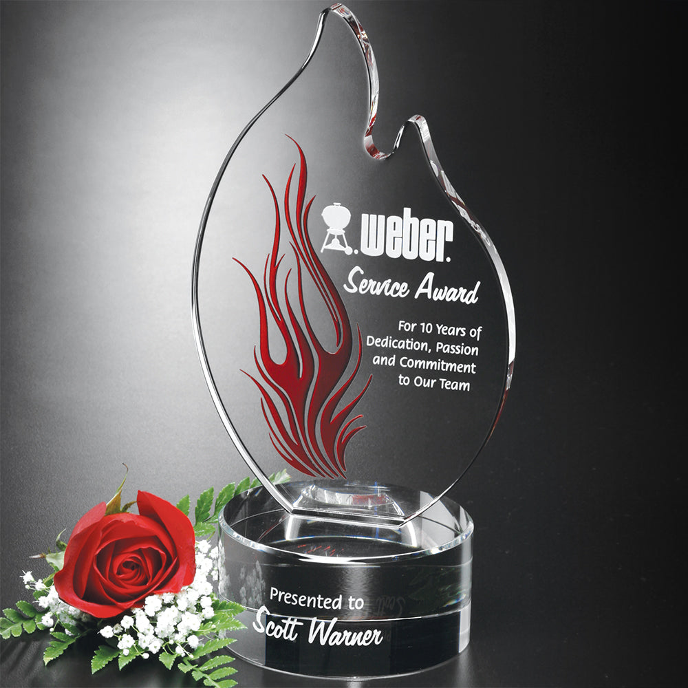 Wildfire Flame 10"; sample personalization shown