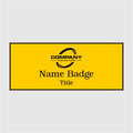 3X1.25 Yellow on Black Name Tag Double Post Back