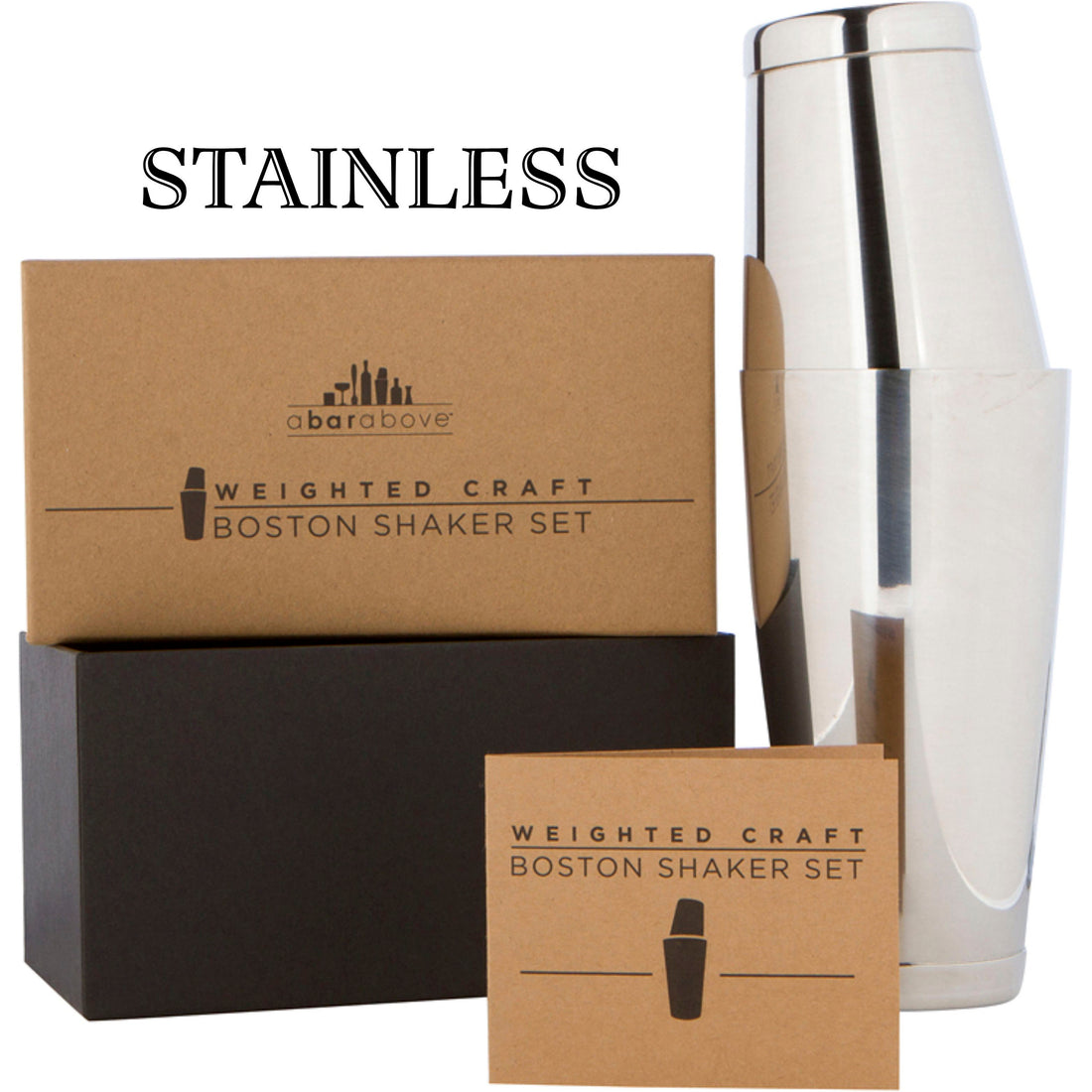 Personalized Stainless Steel Boston Shaker Set - Elegant Wedding Gift for Home Bars