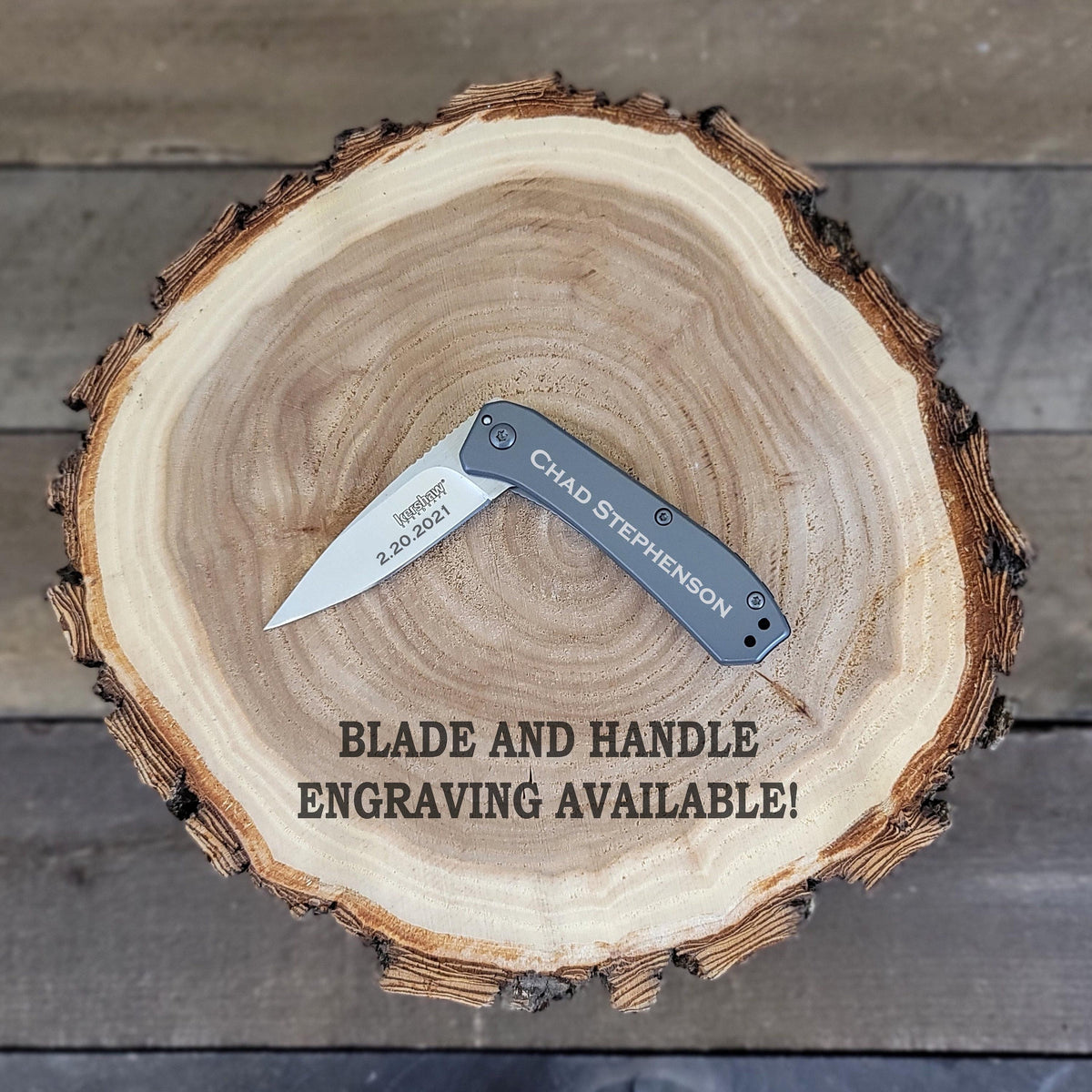 Kershaw Amplitude 2.5 knife for custom engraving