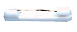 Name tag pin attachment in white