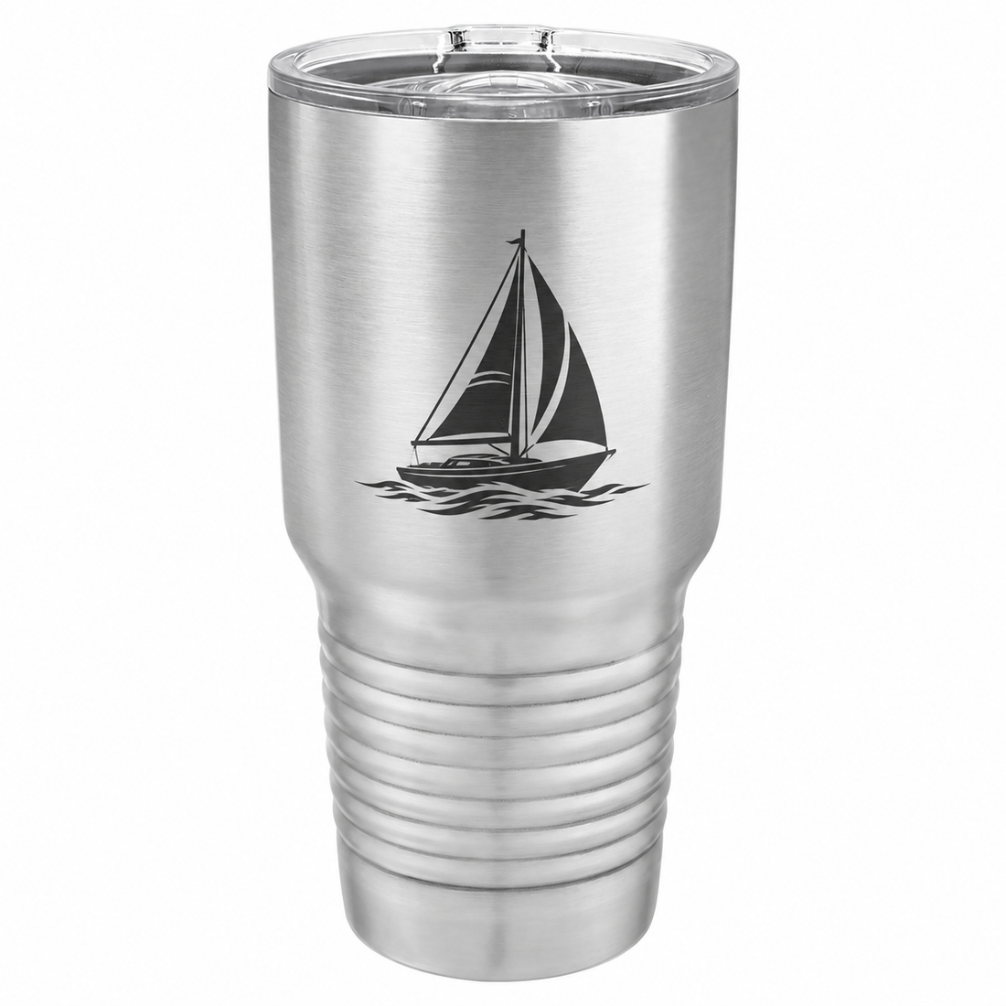 Polar Camel 30 oz. Stainless Steel Ringneck Tumbler with Silder Lid — sample laser engraving