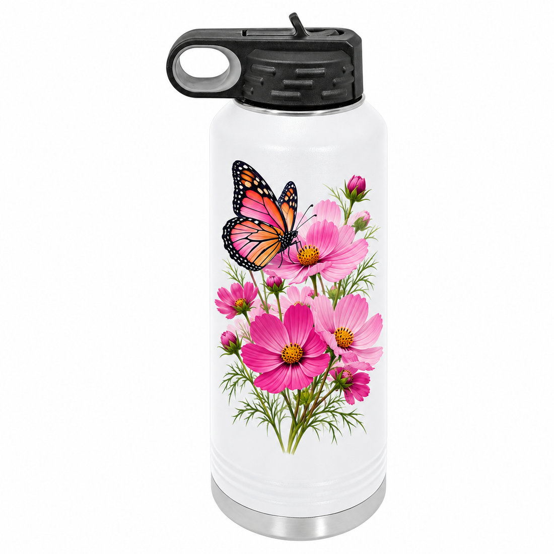 Polar Camel 40 oz. White Water Bottle — sample UV print