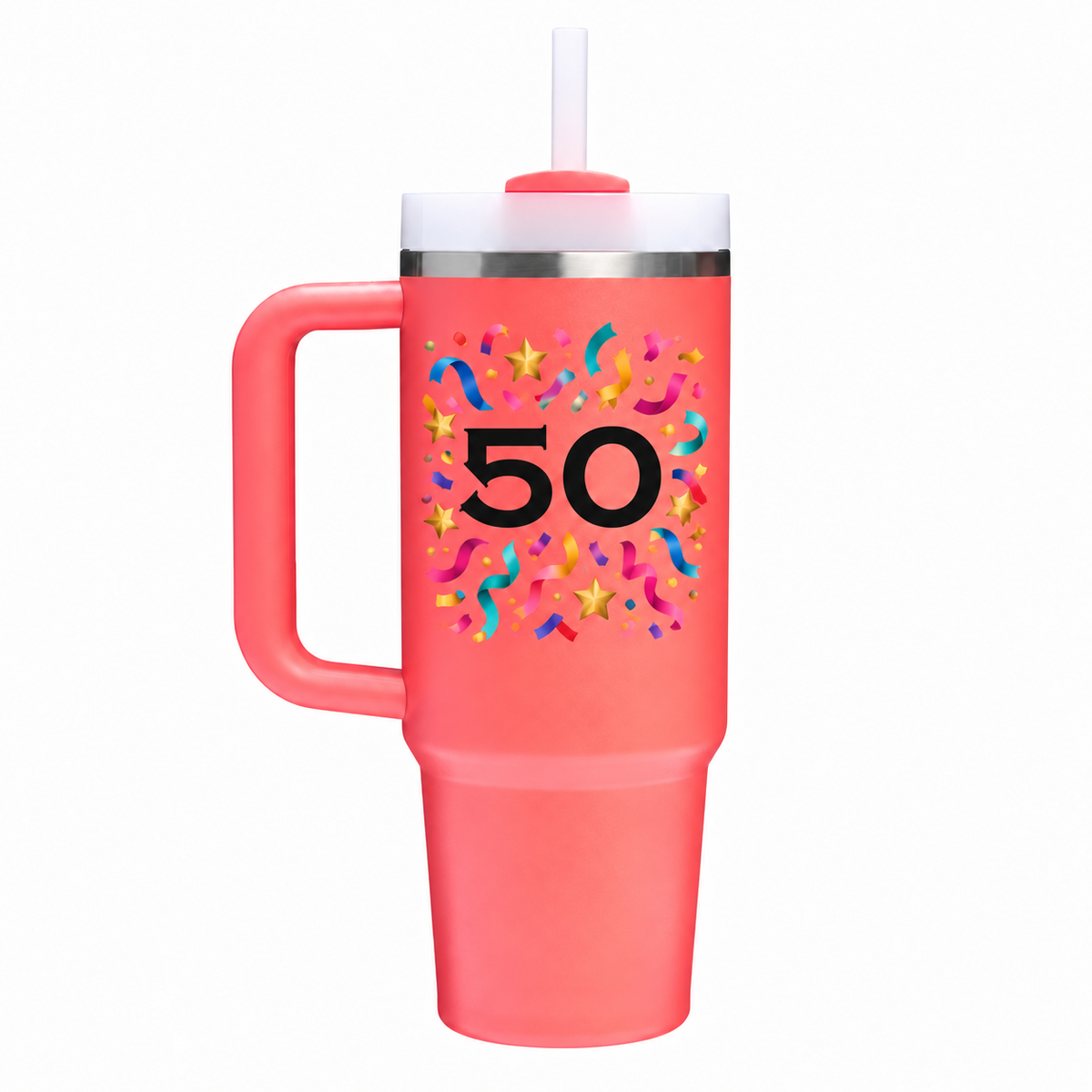 Stanley Q30 Hot Coral with sample full-color UV printing: 50