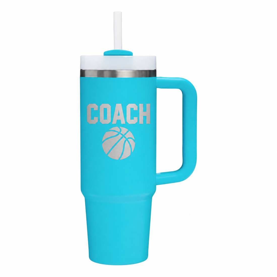 Stanley Q30 Splash with sample laser engraving: COACH