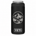 YETI 12 oz Slim Black — sample laser engraving