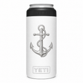 YETI 12 oz Slim White — sample laser engraving