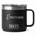 YETI 14 oz Mug Black — sample personalized laser engraving