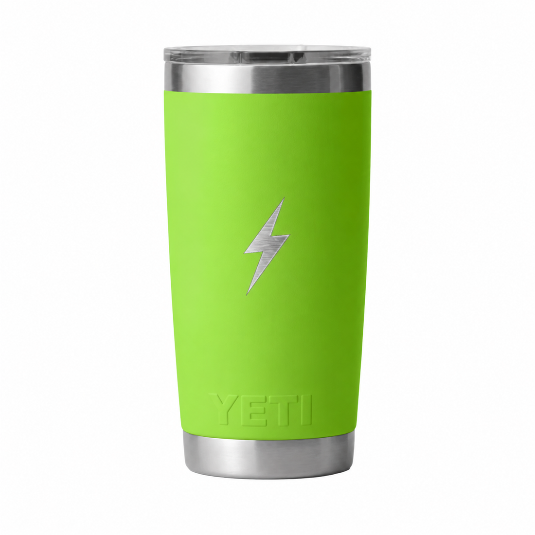 YETI 20 oz Venom lightning bolt example engraving. Actual personalization varies.