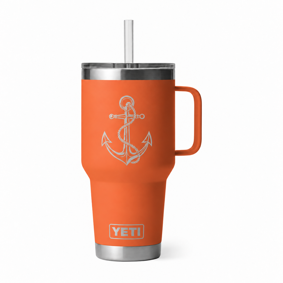 YETI 35 oz Travel High Desert Clay — sample laser engraving